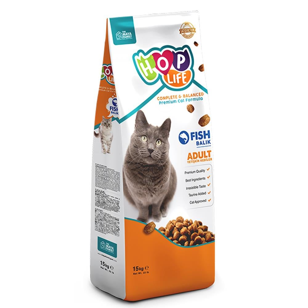 Hop Life Balıklı Yetişkin Kedi Maması 15 kgHop Life