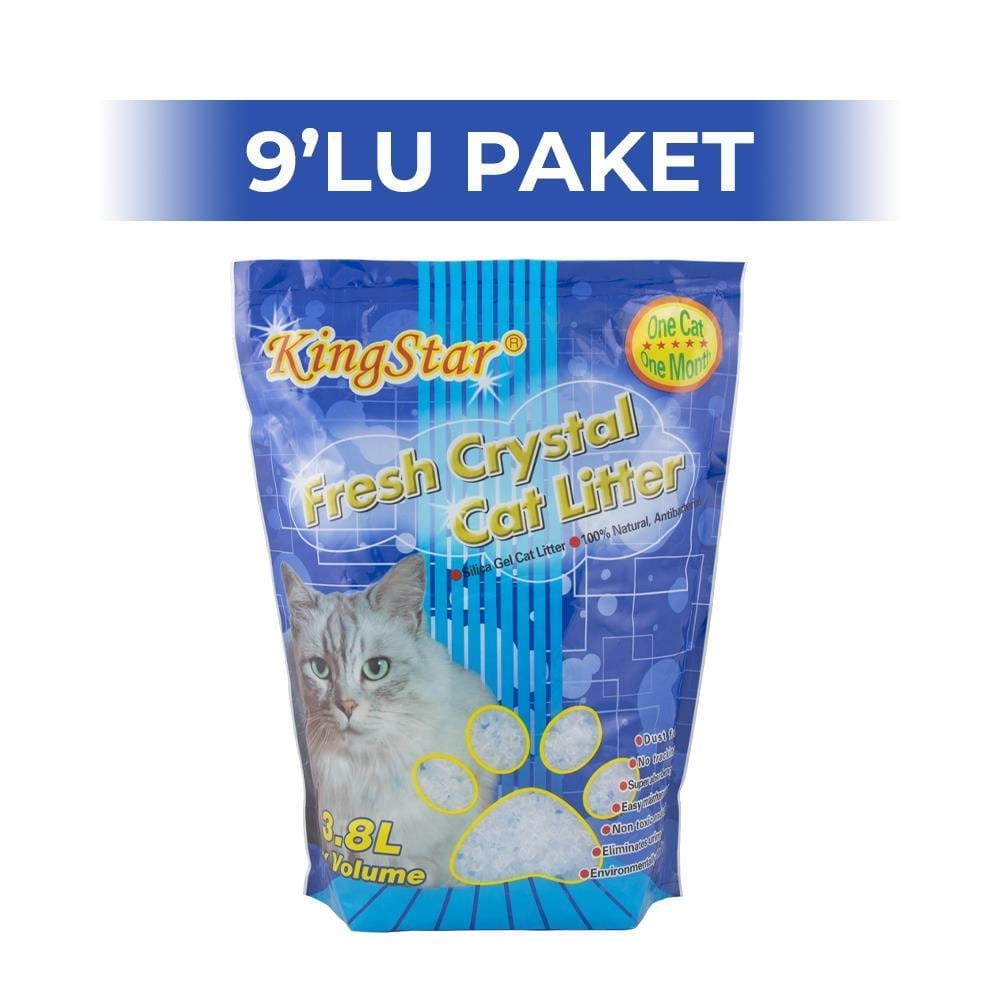 King Star Kristal Kedi Kumu Silica 3,8 lt 9 AdetDiğer