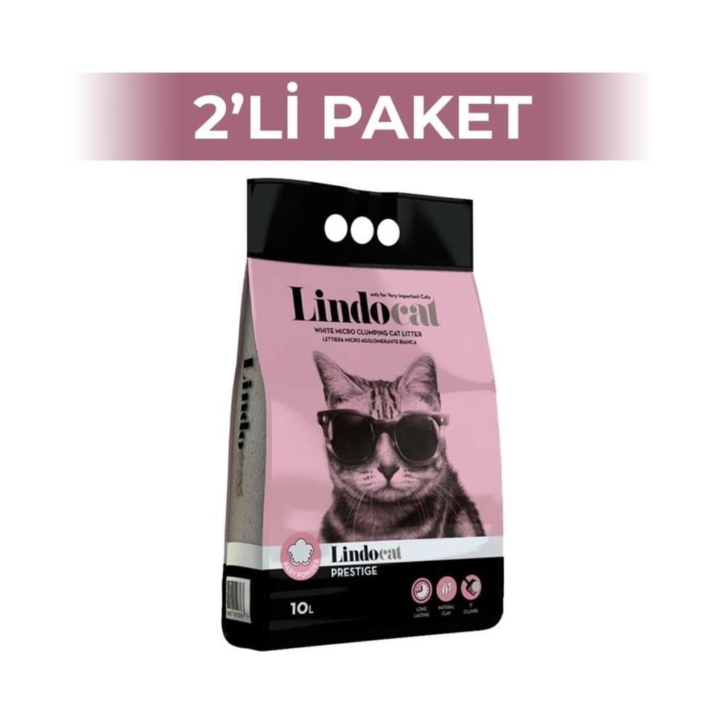 Lindo Cat Bebek Parfümlü İnce Taneli Kedi Kumu 10 lt 2 AdetLindo Cat