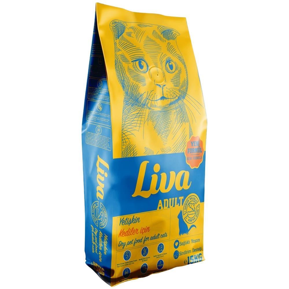 Liva Somonlu Yetişkin Kedi Maması 15 kgLiva