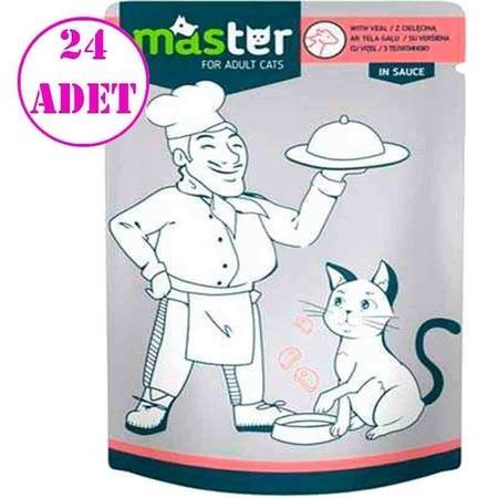 Master Dana Etli Yetişkin Kedi Yaş Maması 80 gr 24 AdetMaster