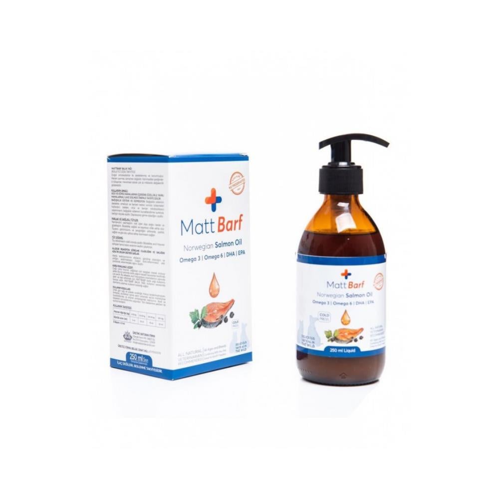 Matt Barf Kedi ve Köpek Somon Yağı 250 mlMatt Barf