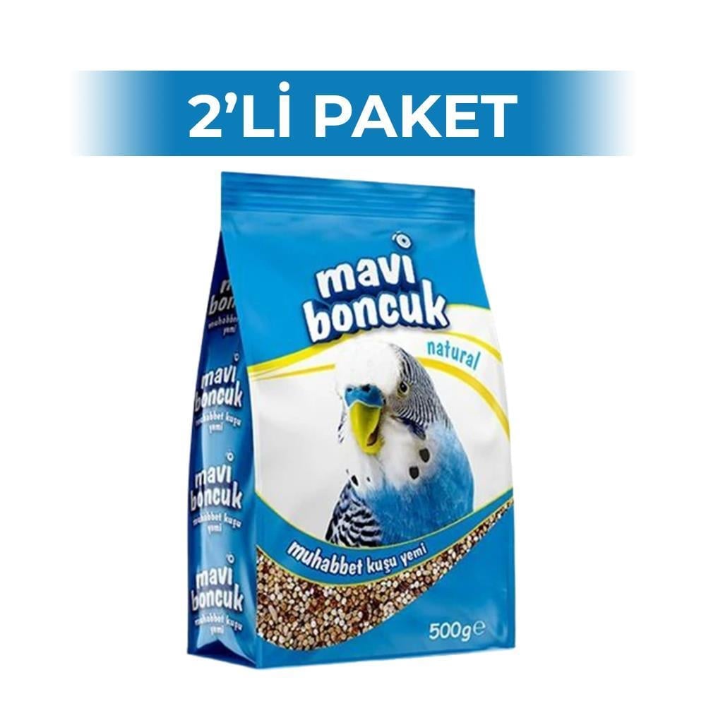 Mavi Boncuk Natural Kabuklu Muhabbet Kuşu Yemi 500 gr 2 AdetDiğer