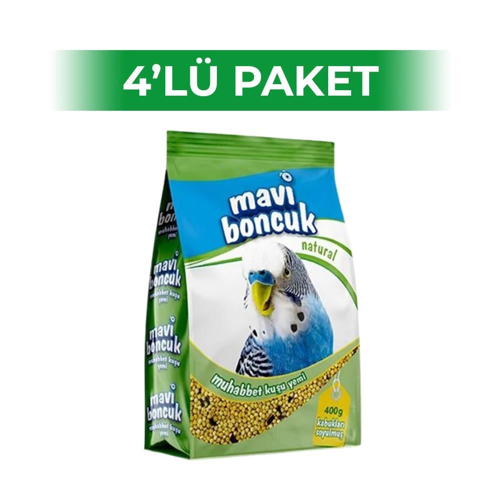 Mavi Boncuk Natural Kabuksuz Muhabbet Kuşu Yemi 400 gr 4 AdetDiğer