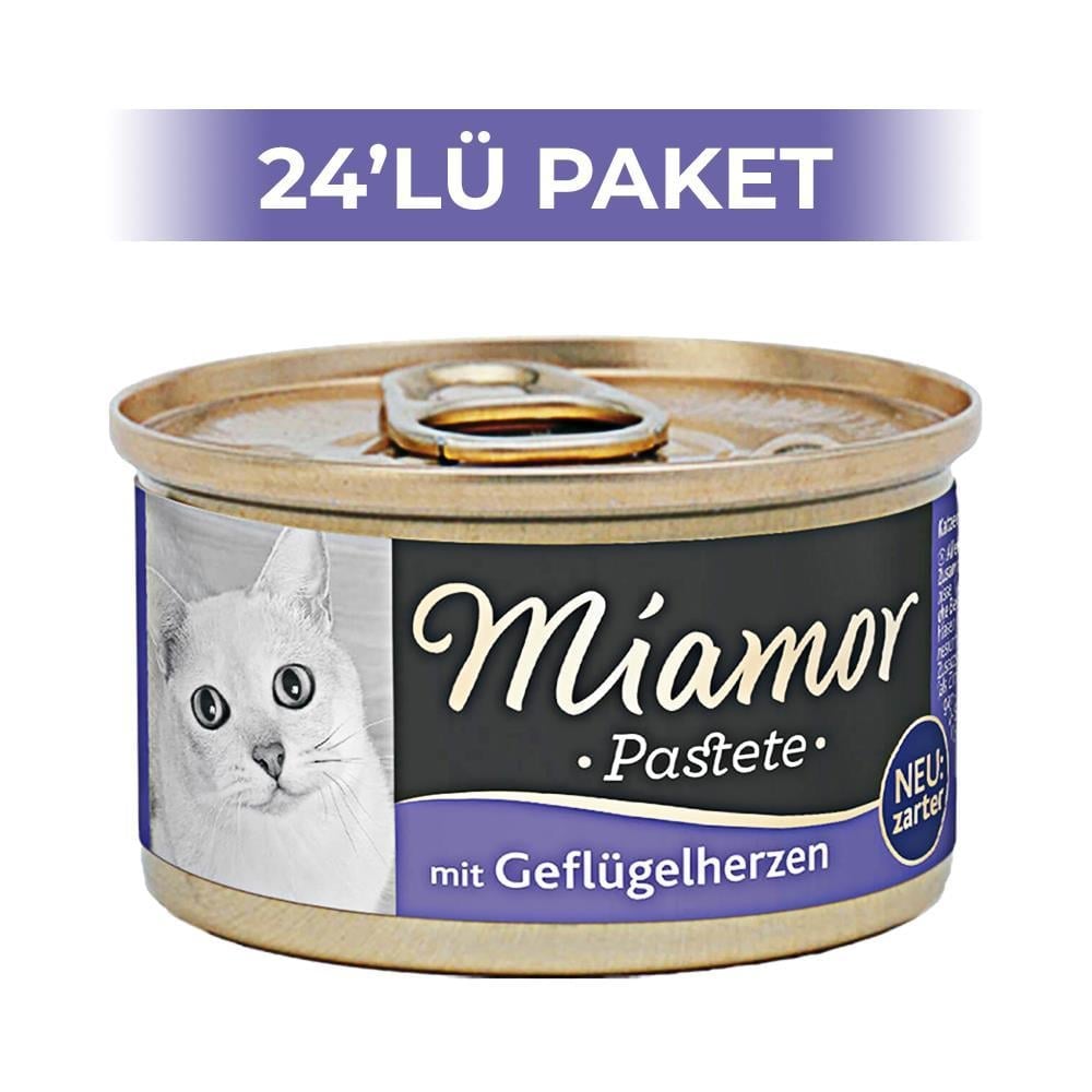 Miamor Pastete Yürekli Yetişkin Kedi Konservesi 85 gr 24 AdetMiamor