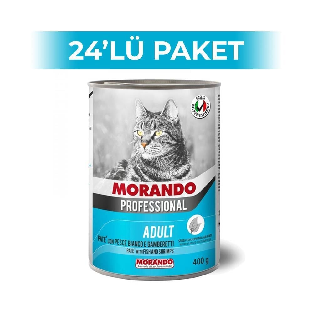 Miglior Gatto Beyaz Balık ve Karidesli Kedi Konservesi 400 gr 24 AdetMiglior Gatto