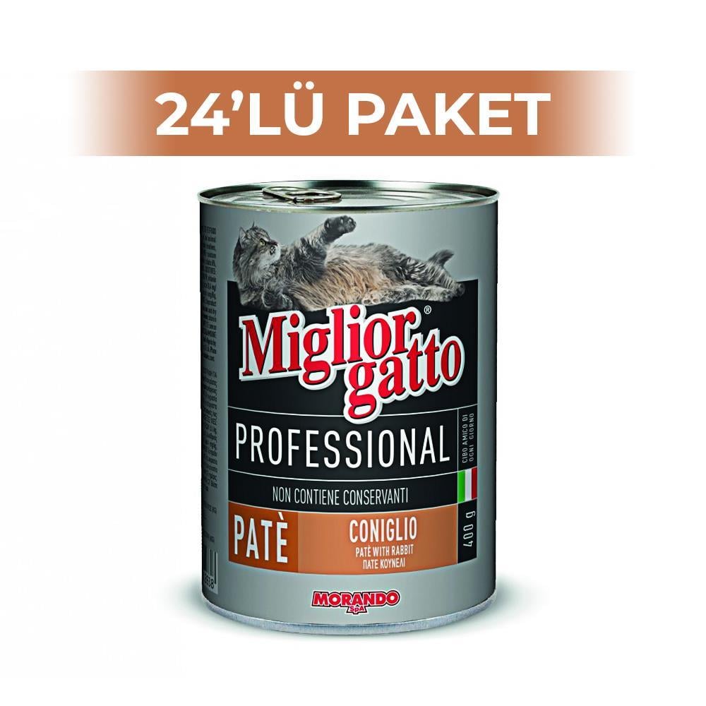 Miglior Gatto Tavşanlı Konserve Kedi Maması 400 gr 24 AdetMiglior Gatto
