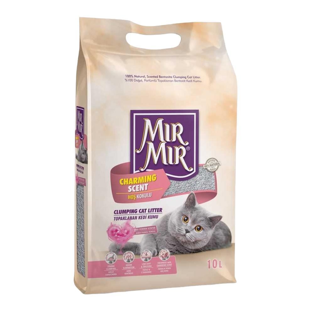 Mırmır Bentonit Topaklanan Bebek Pudralı Kedi Kumu 10 ltMır Mır