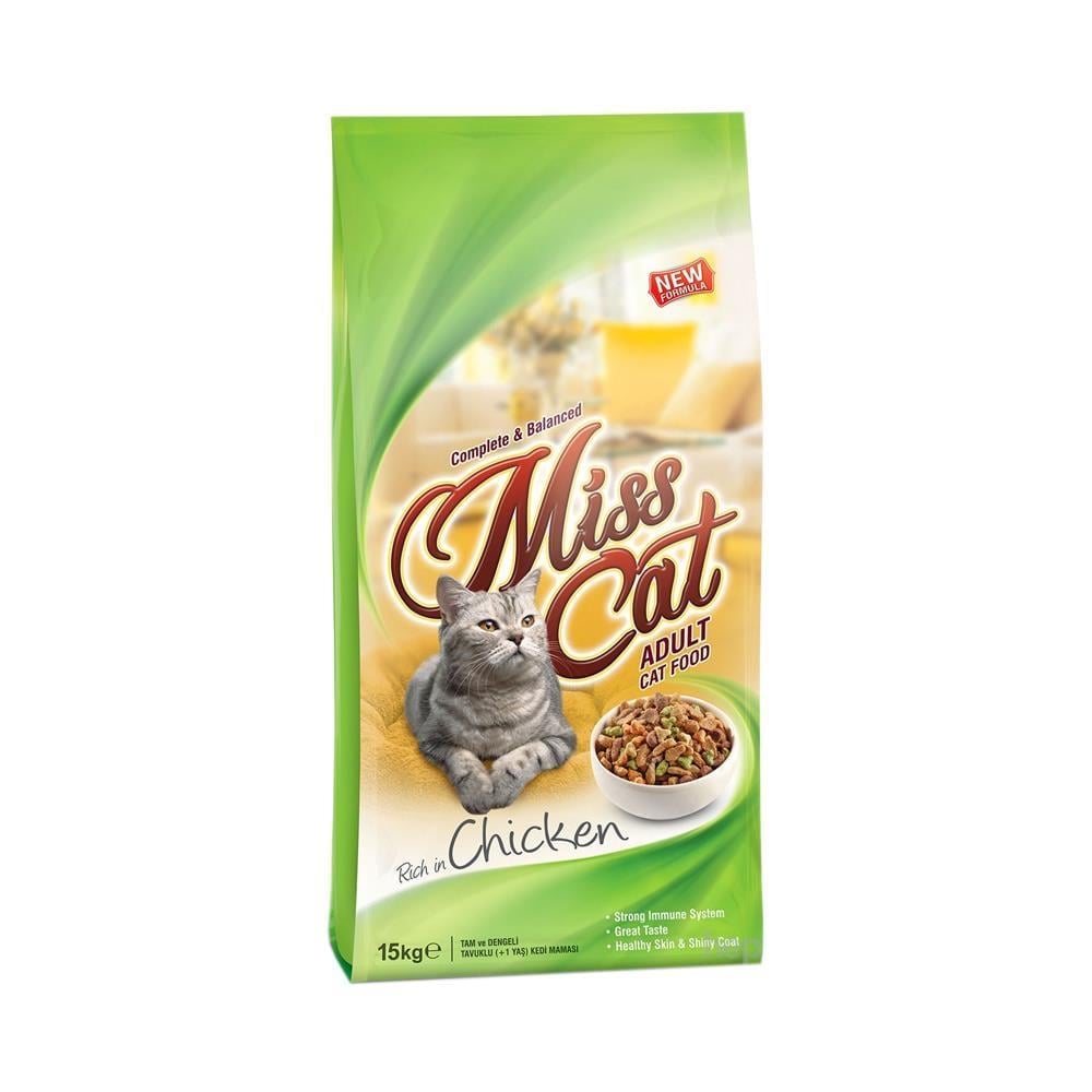 Miss Cat Tavuklu Yetişkin Kedi Maması 15 kgMiss Cat