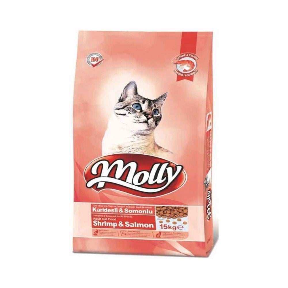 Molly Karidesli Somonlu Yetişkin Kedi Maması 15 kgMolly