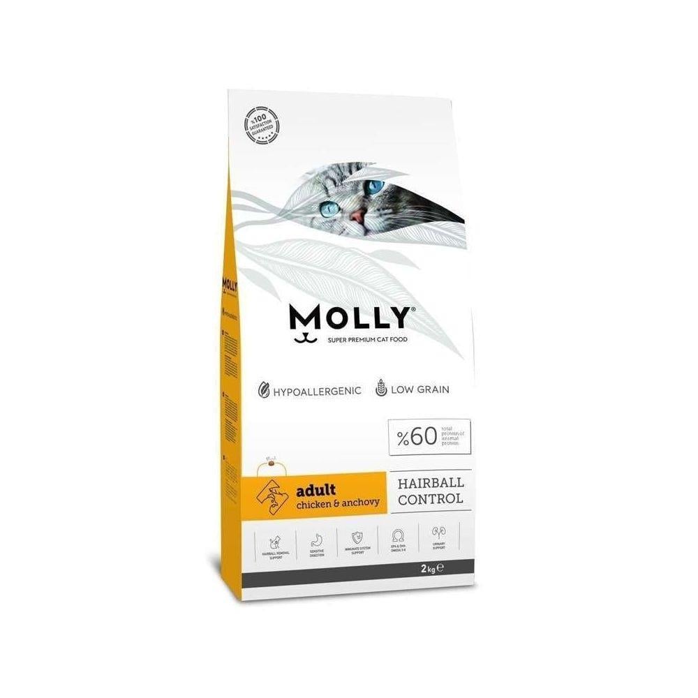 Molly Tavuklu Hamsili Yetişkin Kedi Maması 2 kgMolly