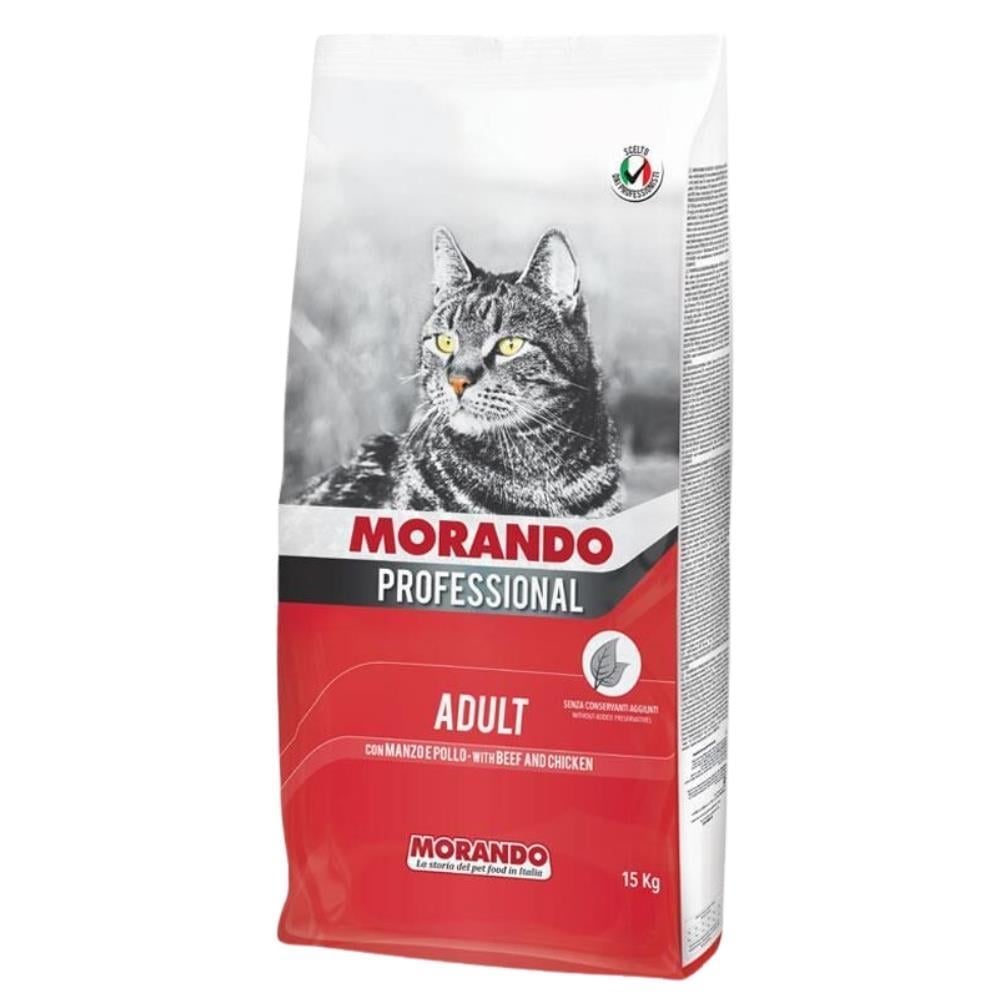 Morando Biftekli ve Tavuklu Yetişkin Kedi Maması 15 kgMorando
