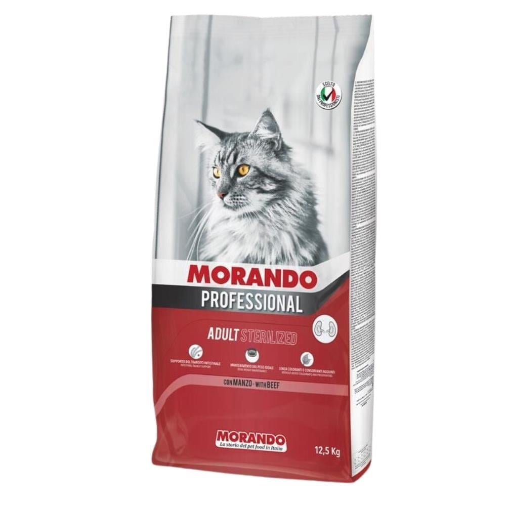 Morando Professional Sığır Etli Kısırlaştırılmış Kedi Maması 12,5 kgMorando