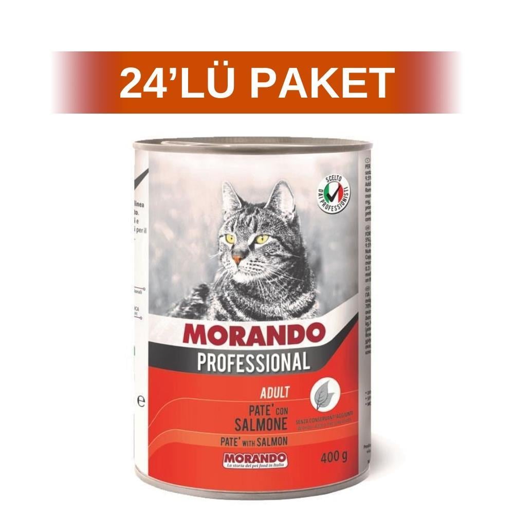 Morando Somonlu Ezme Yetişkin Kedi Konservesi 400 gr 24 AdetMorando
