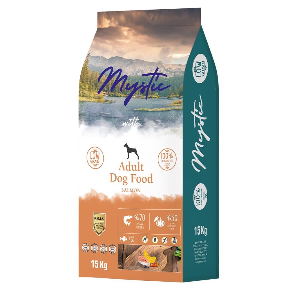 Mystic Az Tahıllı Somonlu Yetişkin Köpek Maması 15 kgMystic 