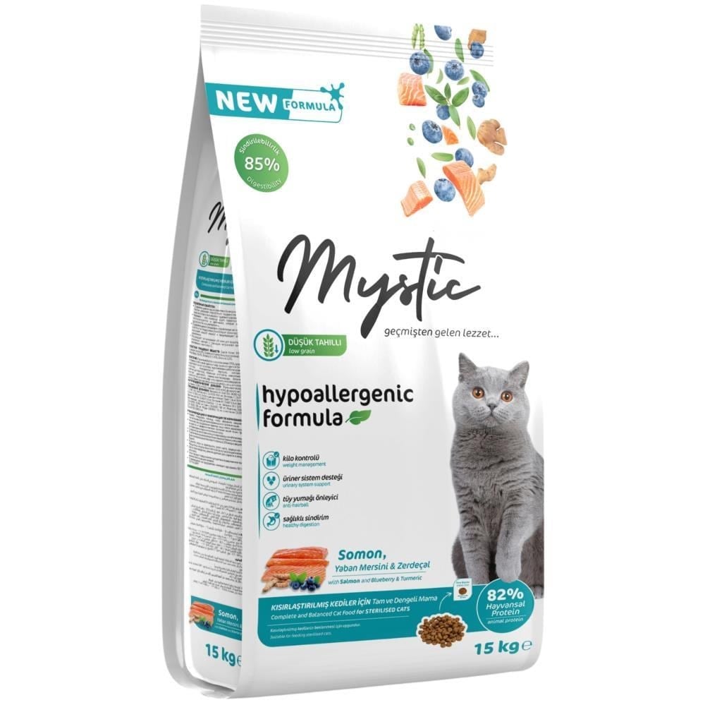 Mystic Somonlu Kısırlaştırılmış Kedi Maması 15 kgMystic 