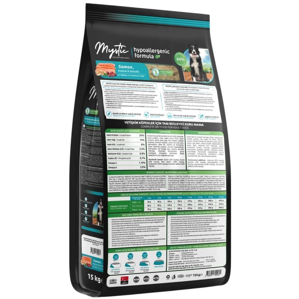 Mystic Somonlu Yetişkin Köpek Maması 15 kgMystic 