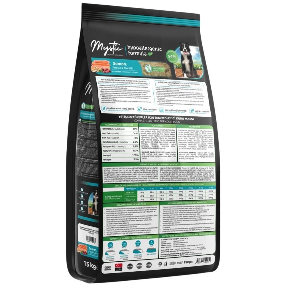 Mystic Somonlu Yetişkin Köpek Maması 15 kgMystic 
