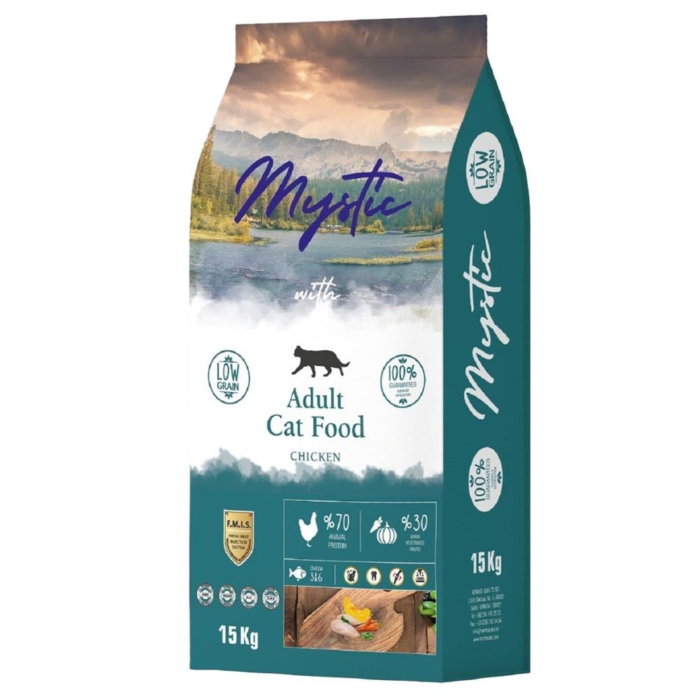 Mystic Tavuklu Az Tahıllı Yetişkin Kedi Maması 15 kgMystic 