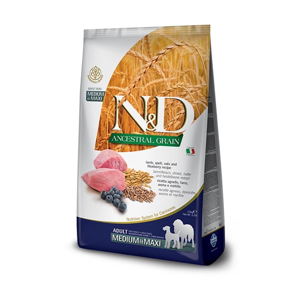 N&D Düşük Tahıllı Kuzu Etli Yaban Mersinli Yetişkin Köpek Maması 12 kgND