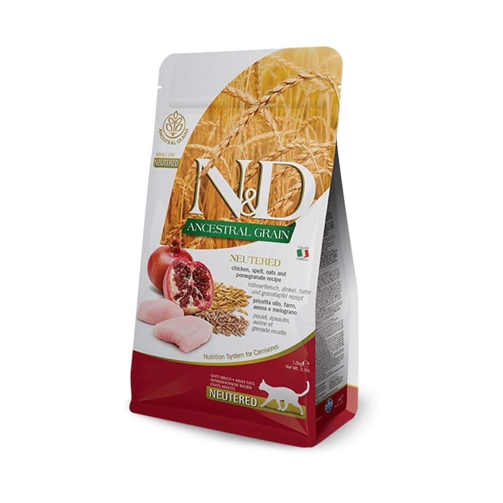 N&D Düşük Tahıllı Tavuklu Narlı Kısır Kedi Maması 5 kgND