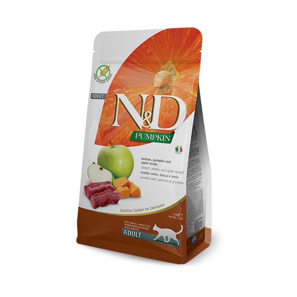N&D Geyik Etli ve Elmalı Yetişkin Kedi Maması 5 kgND