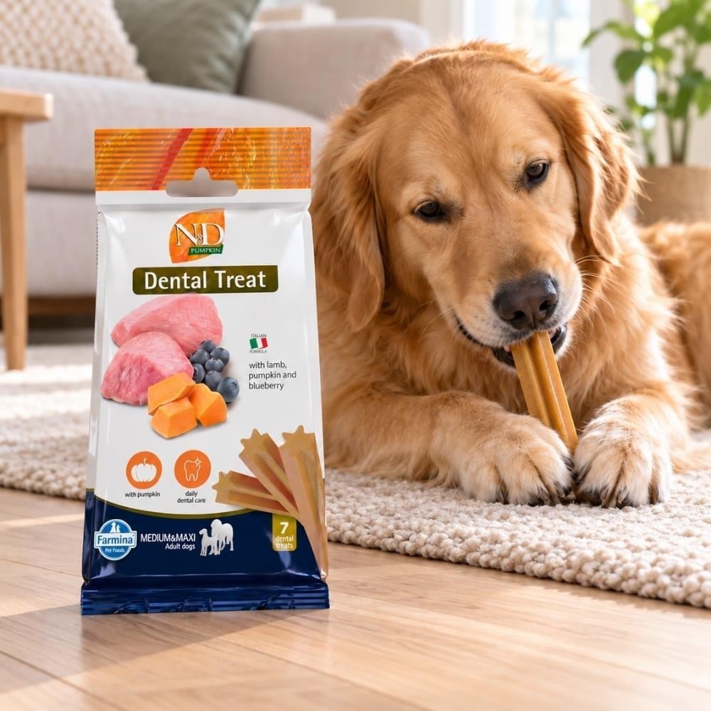 N&D Kuzulu, Bal Kabaklı ve Yaban Mersinli Orta ve Büyük Irk Köpek Ödül Maması 60 gr ND