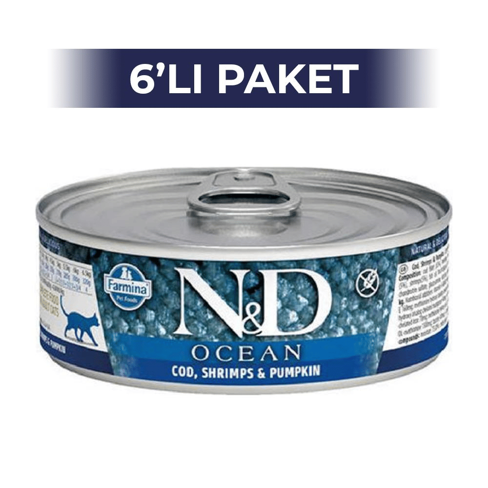 N&D Morina Balıklı ve Karidesli Yavru Kedi Konservesi 80 gr 6 AdetND