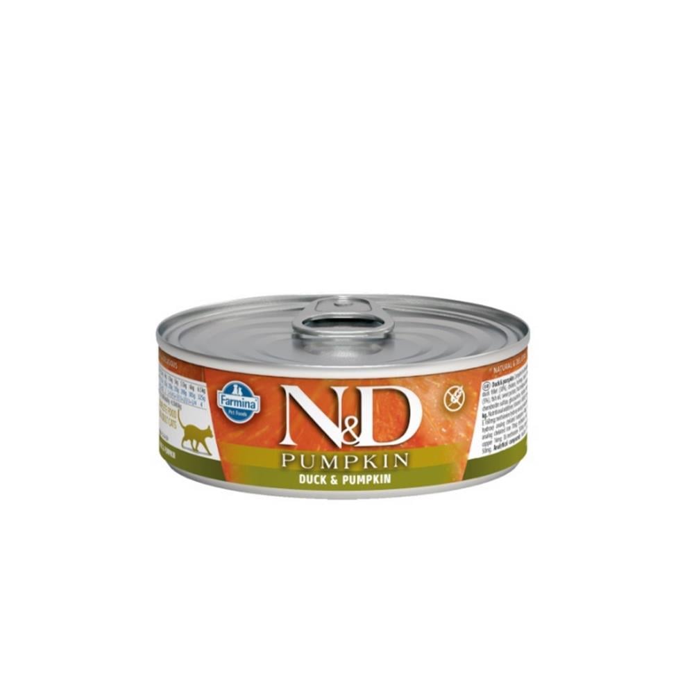 N&D Pumpkin Tahılsız Ördek&Balkabağı Yaş Kedi Konservesi 80 gr x 12 AdetND