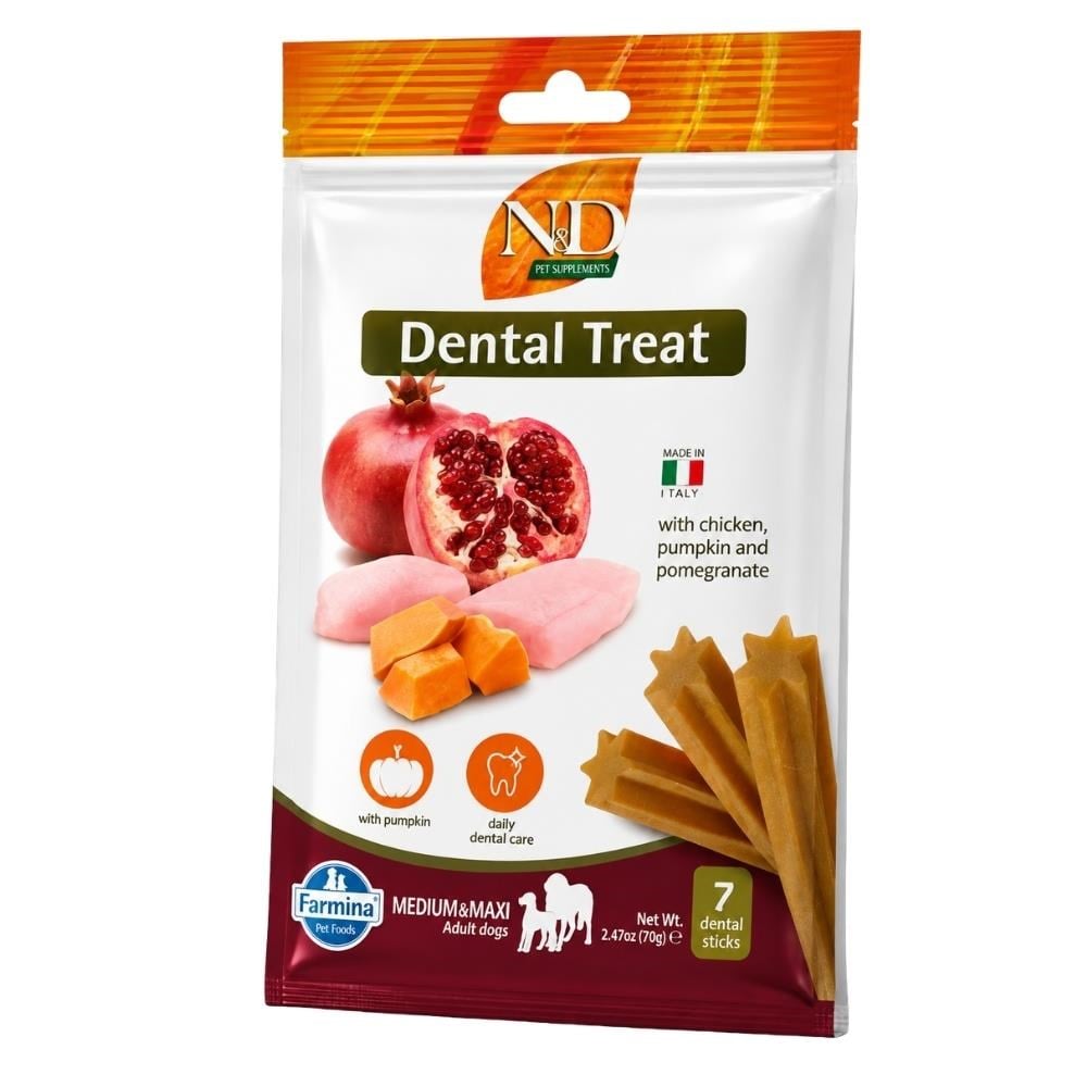 N&D Pumpkin Tavuklu Bal Kabaklı ve Narlı Orta ve Büyük Irk Yetişkin Köpek Ödül Maması 100 gr 7'liND