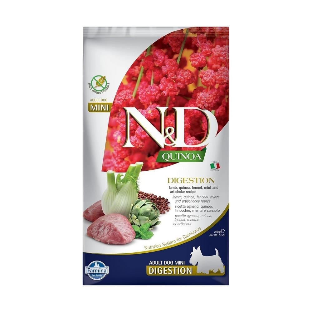 N&D Quinoa Digestion Tahılsız Kuzu Etli Mini Yetişkin Köpek Maması 2.5 kgND
