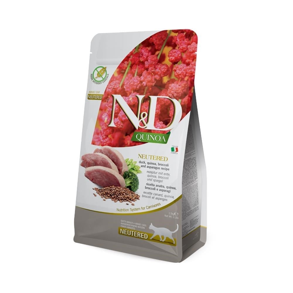 ND Quinoa Ördek ve Brokolili Kısır Kedi Maması 1.5 kgND