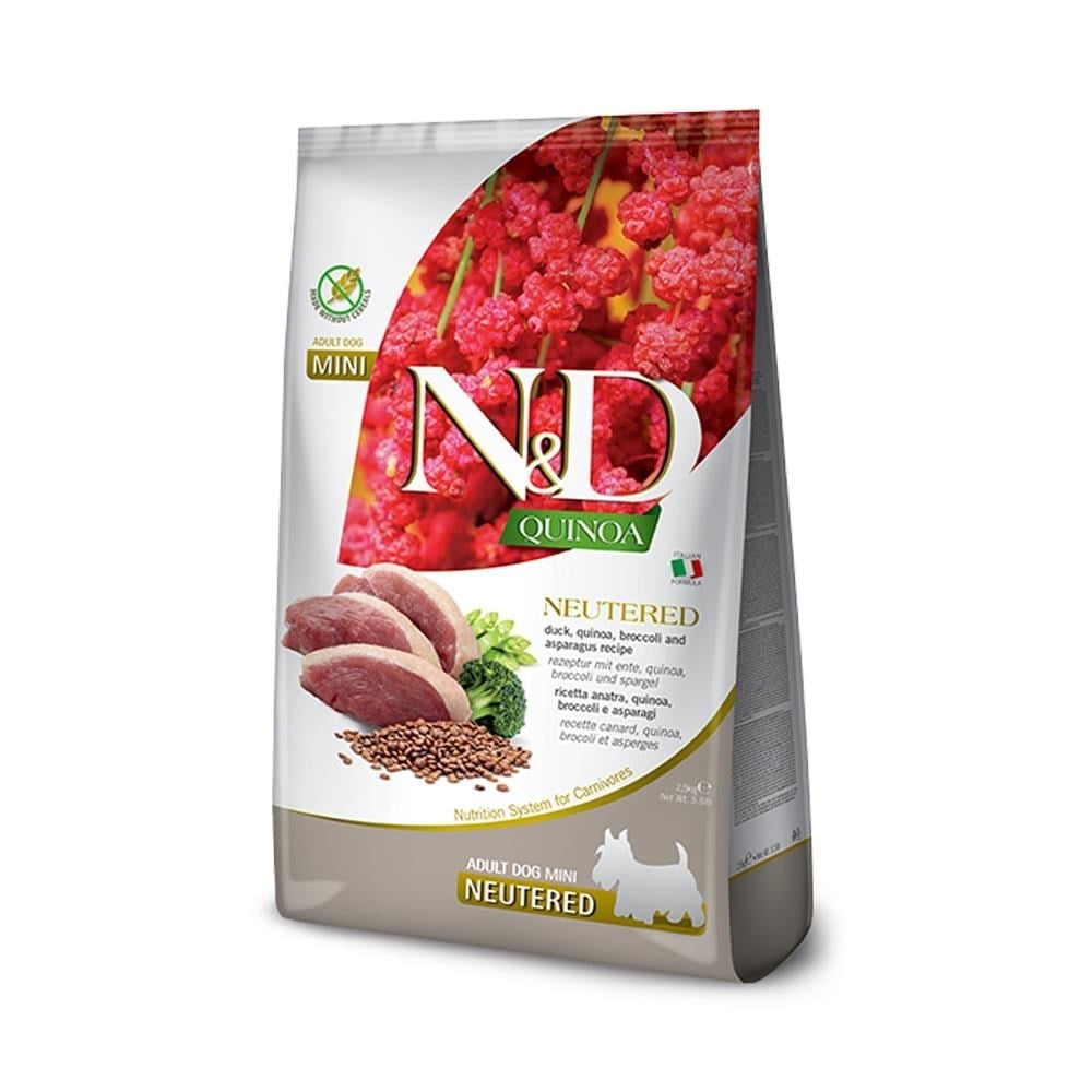 N&D Quinoa Tahılsız Kısırlaştırılmış Ördekli Mini Köpek Maması 7 kgND