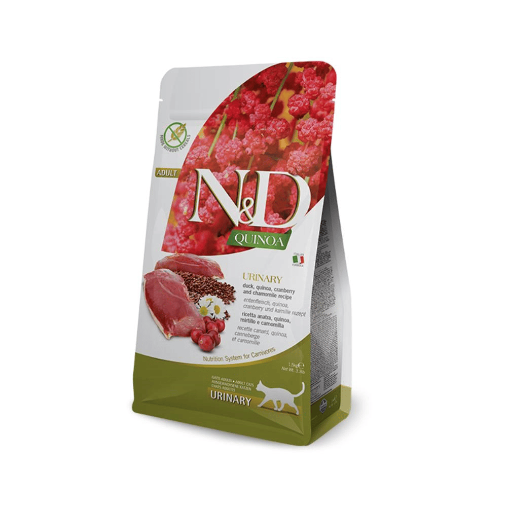 N&D Quinoa Urinary Ördek Aromalı İdrar Yolları Destekleyici Yetişkin Kedi Maması 1,5 kgND