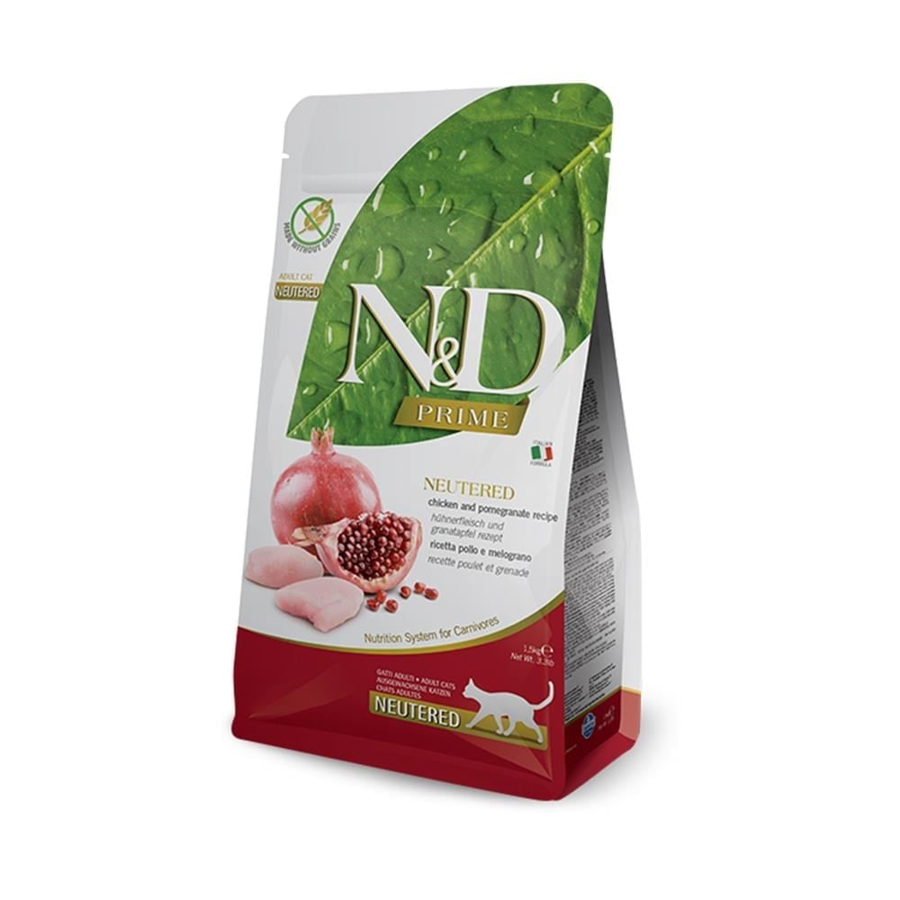 N&D Tahılsız Tavuklu ve Narlı Kısırlaştırılmış Kedi Maması 5 kgND