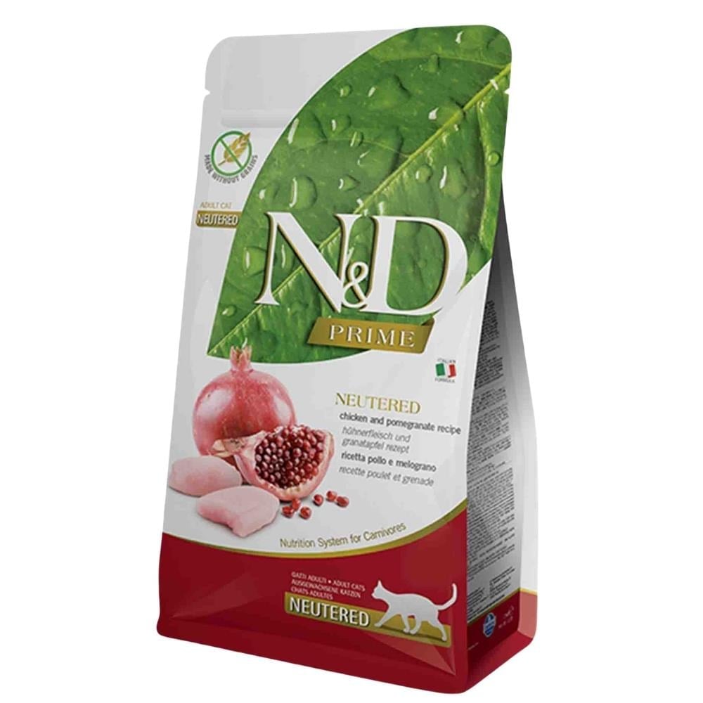 N&D Tahılsız Tavuklu ve Narlı Kısırlaştırılmış Kedi Maması 10 kgND