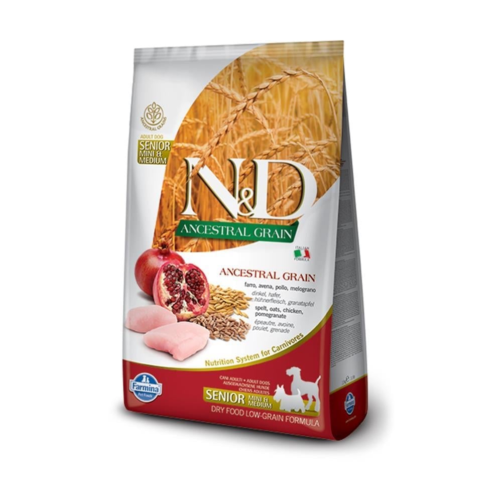 N&D Tavuklu ve Narlı Küçük-Orta Irk Yaşlı Köpek Maması 2,5 kgND