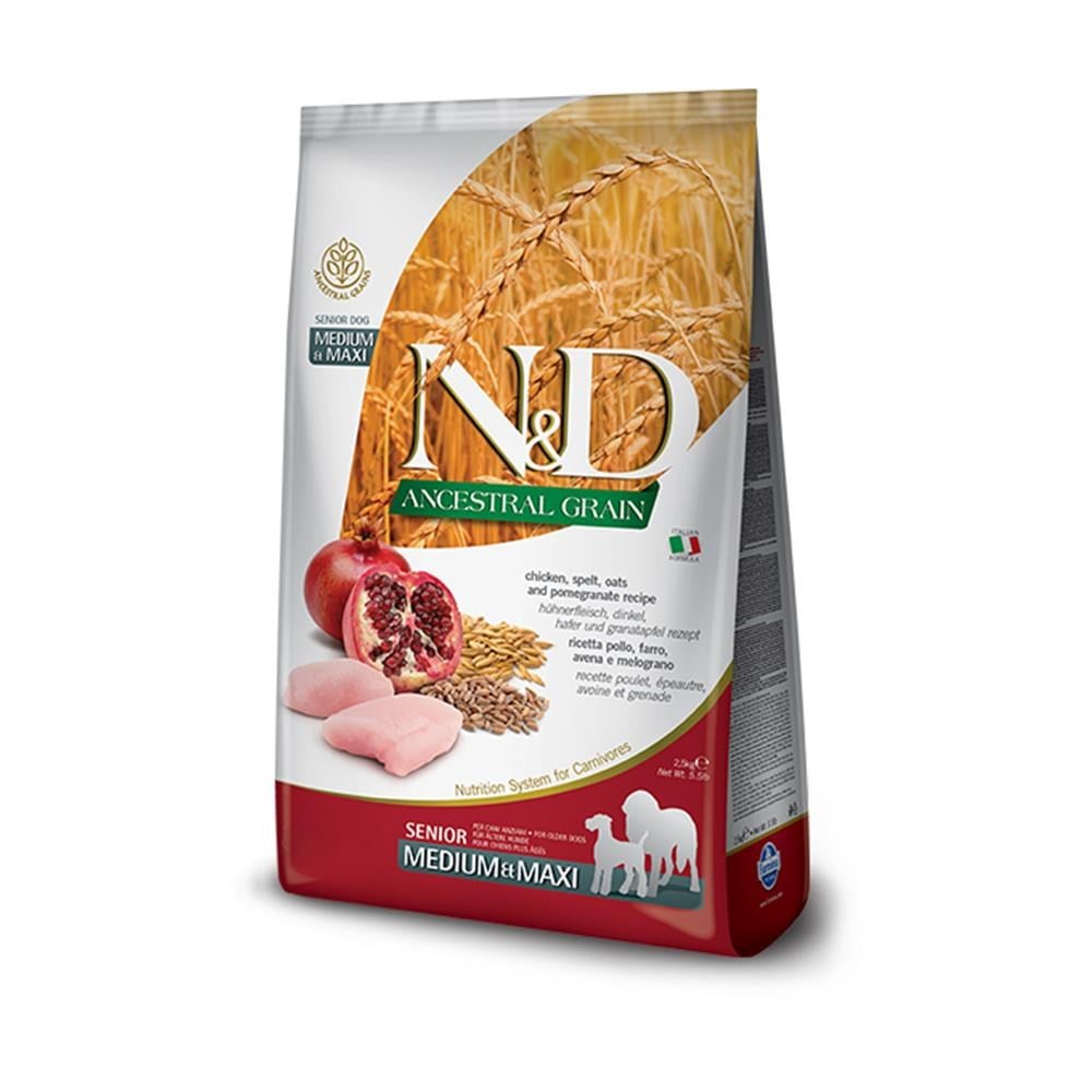 N&D Tavuklu ve Narlı Orta-Büyük Irk Yaşlı Köpek Maması 12 kgND