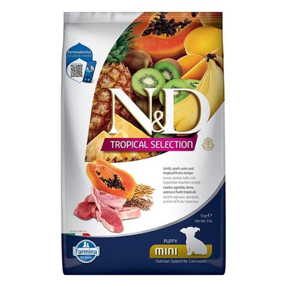 N&D Tropical Selection Kuzu Etli ve Tropikal Meyveli Mini Irk Yavru Köpek Maması 5 kgND