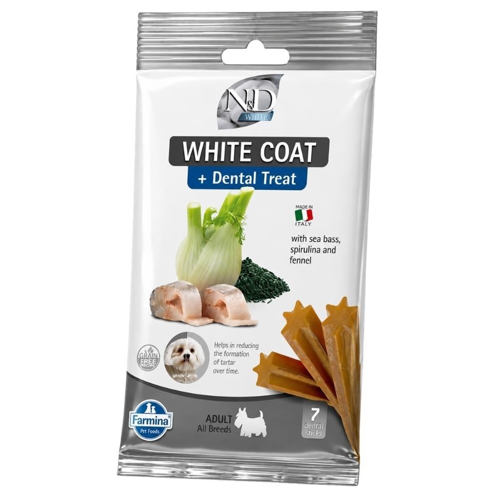 N&D White Levrek Spirulina ve Rezeneli Küçük Irk Yetişkin Köpek Ödül Maması 60 gr 7'liND