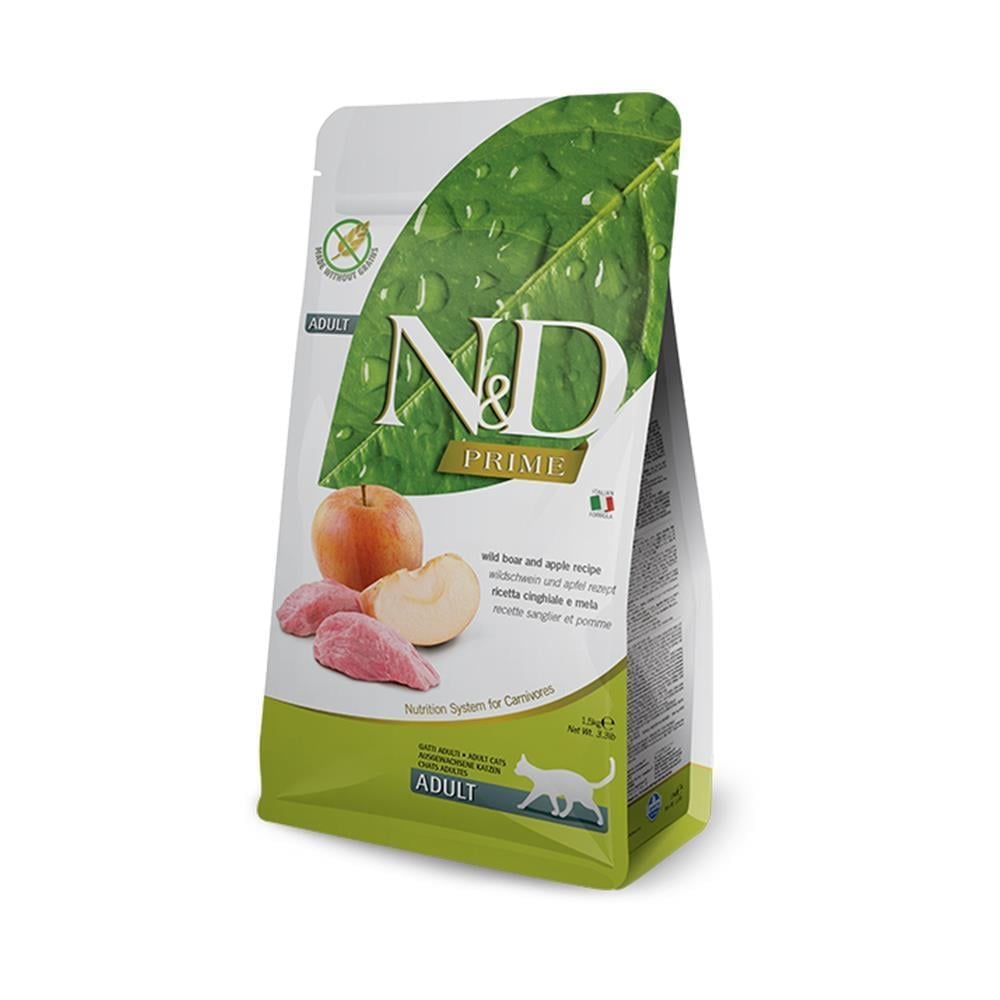 N&D Yaban Domuzlu ve Elmalı Yetişkin Kedi Maması 10 kgND