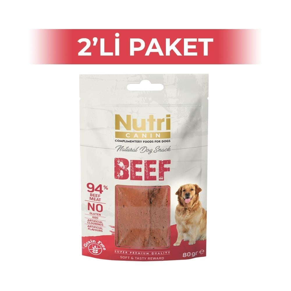 Nutri Canin %94 Sığır Etli Tahılsız Köpek Ödül Maması 80 gr x 2 AdetNutri Canin