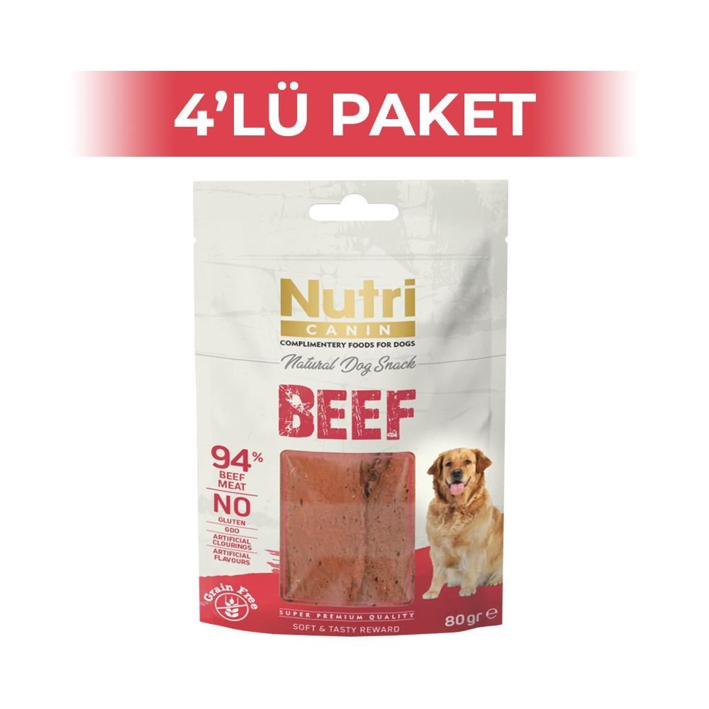 Nutri Canin %94 Sığır Etli Tahılsız Köpek Ödül Maması 80 gr x 4 AdetNutri Canin