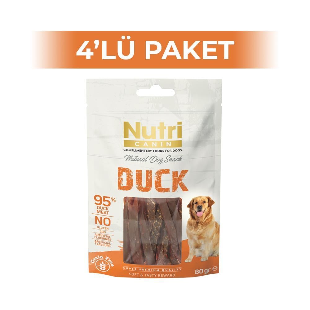 Nutri Canin %95 Ördek Etli Tahılsız Köpek Ödülü 80 gr x 4 AdetNutri Canin