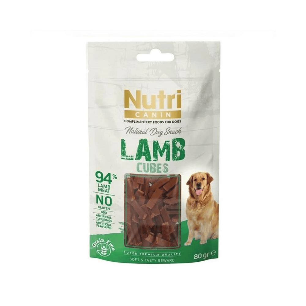Nutri Canin Kuzulu Küp Tahılsız Köpek Ödül Maması 80 grNutri Canin