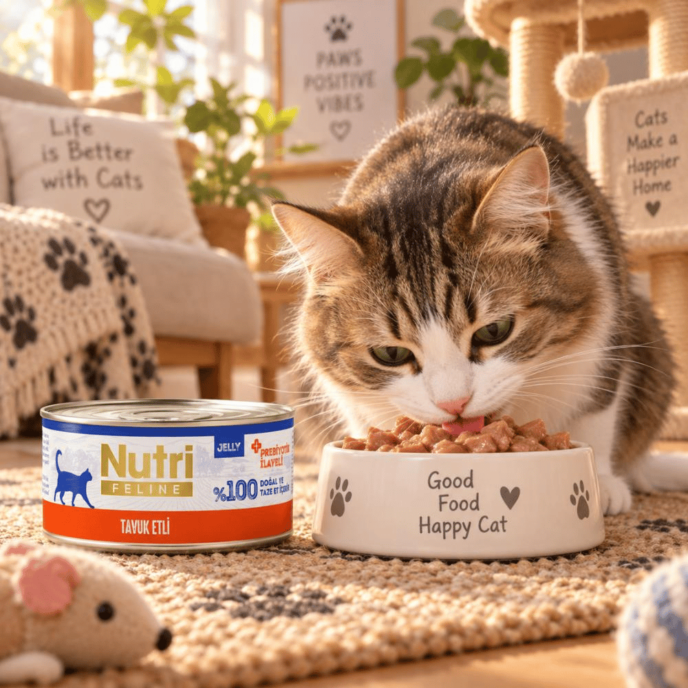 Nutri Feline Jöle İçinde Tavuk Etli Tahılsız Prebiyotik İlaveli Yetişkin Kedi Konservesi 70 grNutri Feline