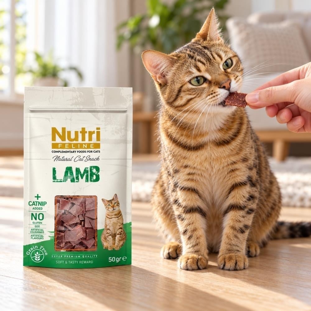 Nutri Feline Kuzulu ve Catnipli Kedi Ödül Maması 50 grNutri Feline