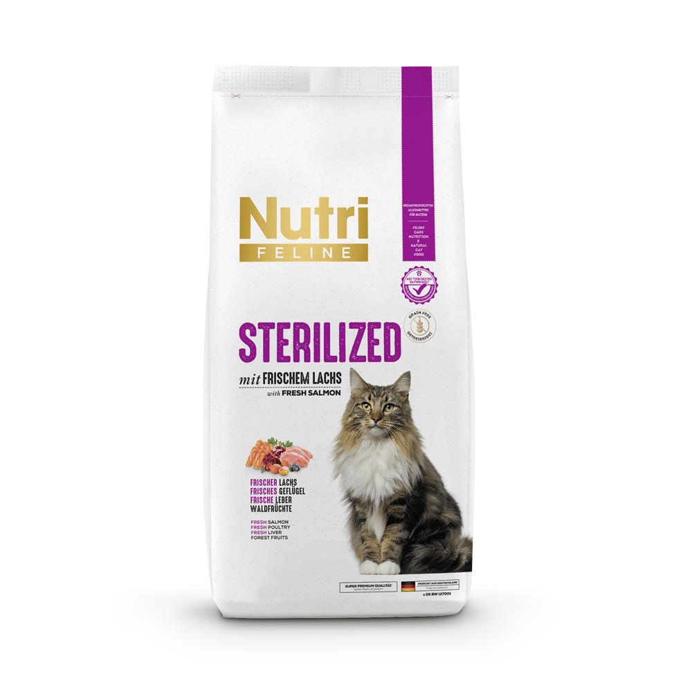 Nutri Feline Somonlu Tahılsız Kısırlaştırılmış Kedi Maması 10 kgNutri Feline