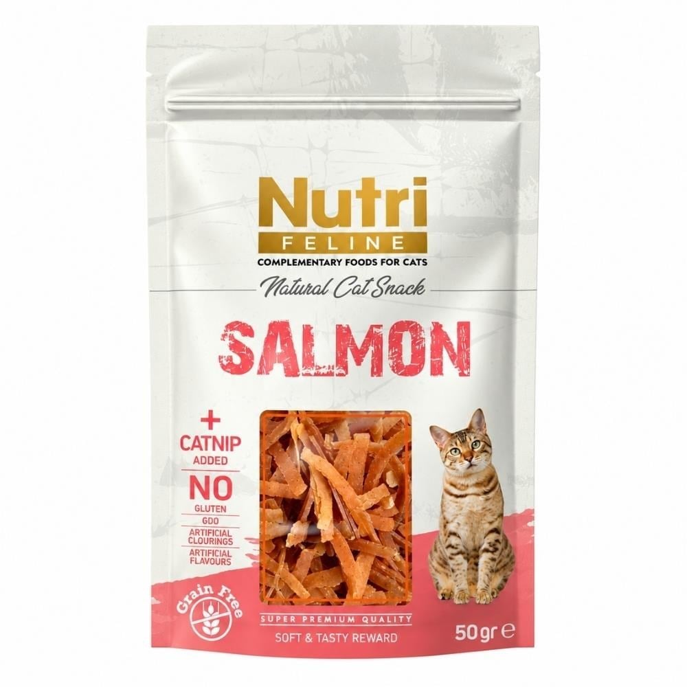 Nutri Feline Somonlu ve Catnipli Kedi Ödül Maması 50 grNutri Feline