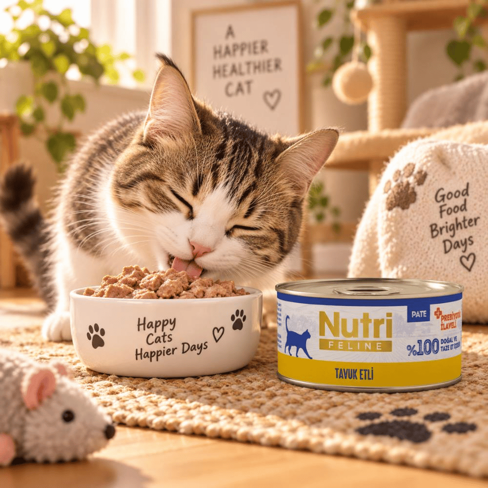 Nutri Feline Tavuk Etli Tahılsız Prebiyotik İlaveli Yetişkin Kedi Konservesi 70 grNutri Feline
